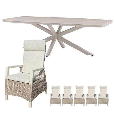 Athene dining set voor 6 personen - afbeelding 1