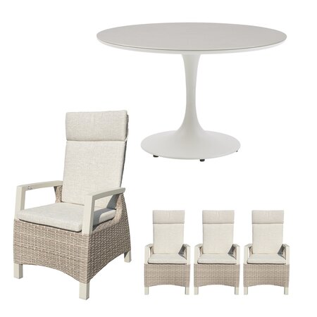 Athene ronde dining set voor 4 personen - afbeelding 1