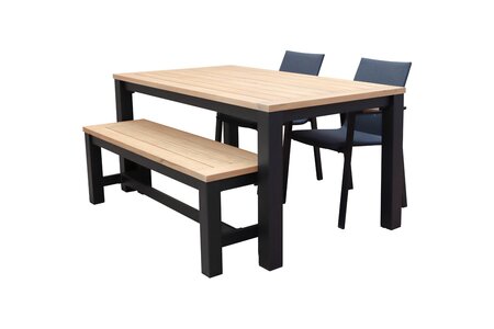 Atlanta stoel-bank dining set voor 4 personen - afbeelding 1