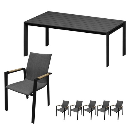 Detroit dining set voor 6 personen - afbeelding 1