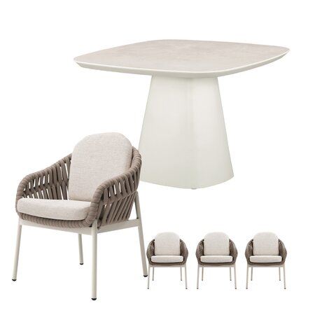 Doha dining set voor 4 personen - afbeelding 1