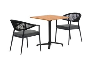 Ease Up® Bo bistroset zwart voor 2 personen - afbeelding 1