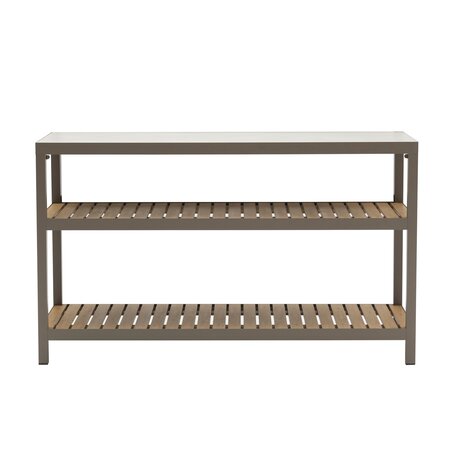 Ease Up® Bolzano buitenkeuken kast 2-laags 160 x 60 x H95cm espresso - afbeelding 2