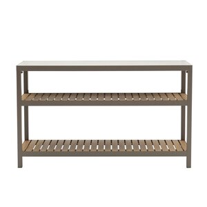 Ease Up® Bolzano buitenkeuken kast 2-laags 160 x 60 x H95cm espresso - afbeelding 2