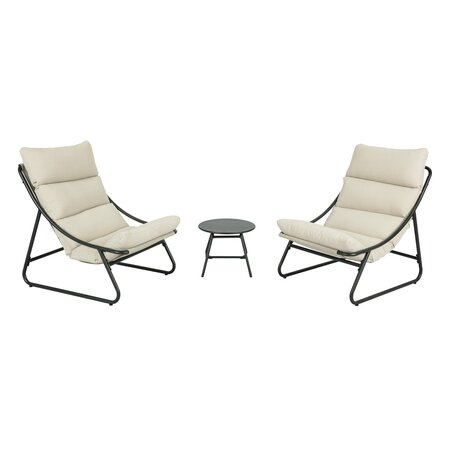 Ease Up® Lazize 3-delige loungeset antraciet - afbeelding 1