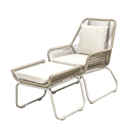 Ease Up® Napoli loungestoel met voetensteun zand