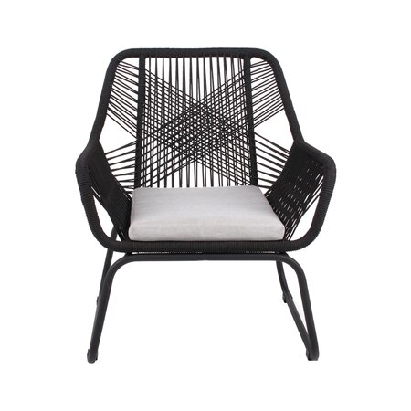 Ease Up® Napoli loungestoel met voetensteun zwart - afbeelding 2