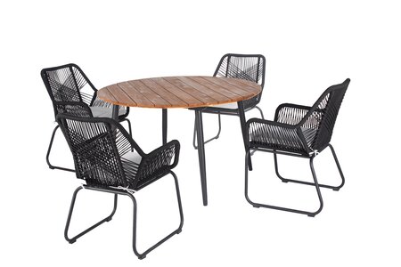Ease Up® Napoli ronde dining set voor 4 personen - afbeelding 1