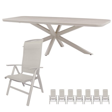 La Palma dining set zand voor 6 personen - afbeelding 1