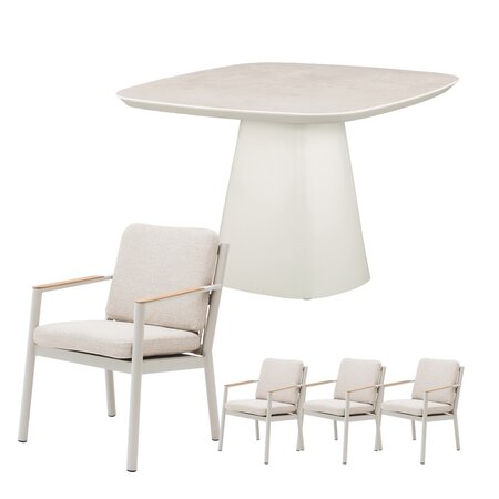 Las Palmas dining set voor 4 personen - afbeelding 1