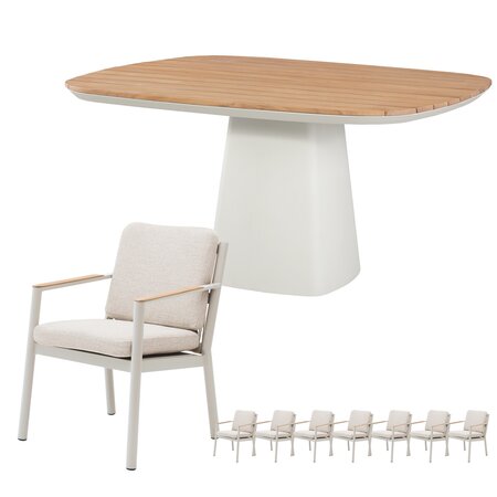 Las Palmas dining set voor 8 personen - afbeelding 1