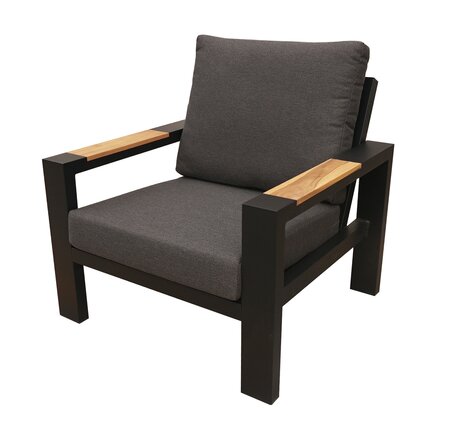 Memphis loungeset met teakhouten tafelblad - afbeelding 2