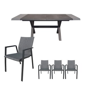 Royal seasons® Alora uitschuifbare dining set voor 6 personen - afbeelding 1