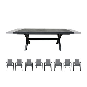 Royal seasons® Alora uitschuifbare dining set voor 8 personen - afbeelding 1