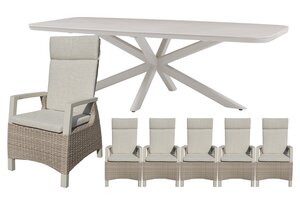 Royal seasons® Athene/Jura dining set voor 6 personen - afbeelding 1