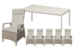 Royal seasons® Athene/Noordwijk dining set voor 6 personen