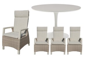 Royal seasons® Athene ronde dining set voor 4 personen - afbeelding 1