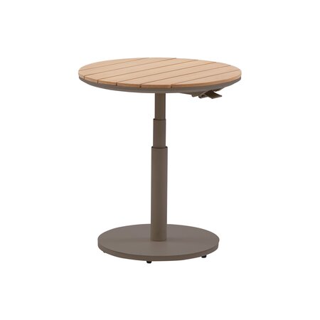 Royal seasons® Bahia bijzettafel in hoogte verstelbaar D60 x 45/66 cm espresso