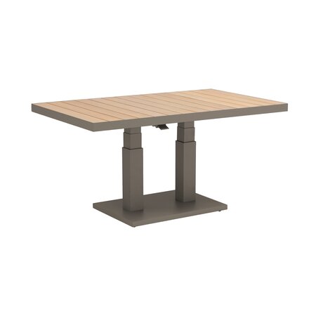 Royal seasons® Bahia tafel in hoogte verstelbaar 140 x 85 x 49/72 cm espresso
