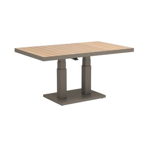 Royal seasons® Bahia tafel in hoogte verstelbaar 140 x 85 x 49/72 cm espresso