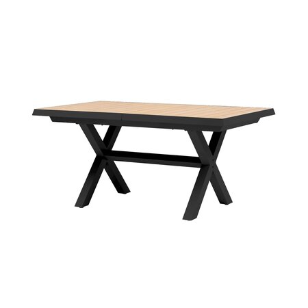 Royal seasons® Bahia tafel uitschuifbaar 163/203 x 93 cm zwart - afbeelding 2