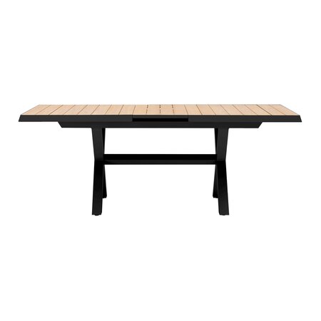 Royal seasons® Bahia tafel uitschuifbaar 163/203 x 93 cm zwart - afbeelding 3
