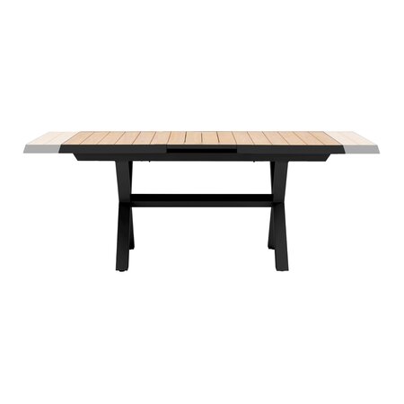 Royal seasons® Bahia tafel uitschuifbaar 163/203 x 93 cm zwart - afbeelding 5