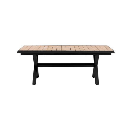 Royal seasons® Bahia tafel uitschuifbaar 204/264 x 100 cm zwart - afbeelding 4
