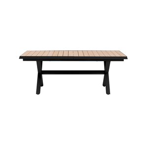Royal seasons® Bahia tafel uitschuifbaar 204/264 x 100 cm zwart - afbeelding 4