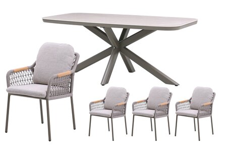 Royal seasons® Bari dining set voor 4 personen - afbeelding 1