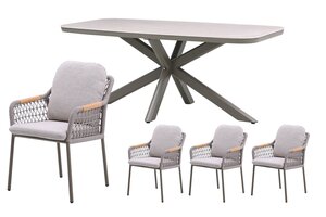 Royal seasons® Bari dining set voor 4 personen - afbeelding 1