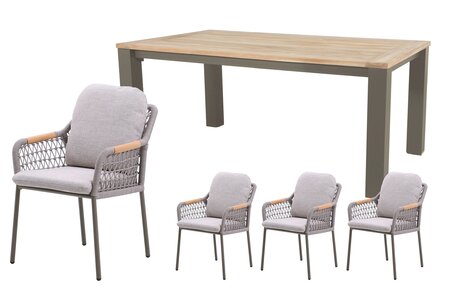 Royal seasons® Bari dining set voor 4 personen - afbeelding 1