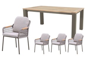 Royal seasons® Bari dining set voor 4 personen - afbeelding 1
