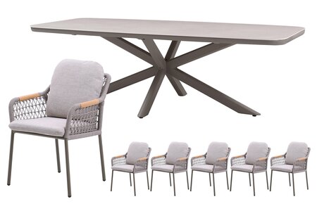 Royal seasons® Bari dining set voor 6 personen - afbeelding 1