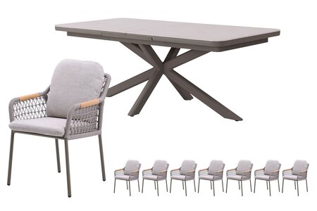 Royal seasons® Bari dining set voor 8 personen - afbeelding 1