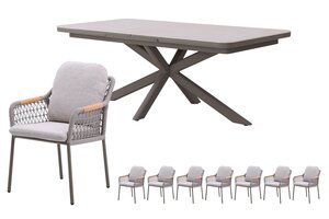 Royal seasons® Bari dining set voor 8 personen - afbeelding 1