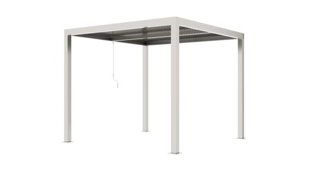 Royal seasons® Bergamo terrasoverkapping met verlichting aluminium 3x3m zand