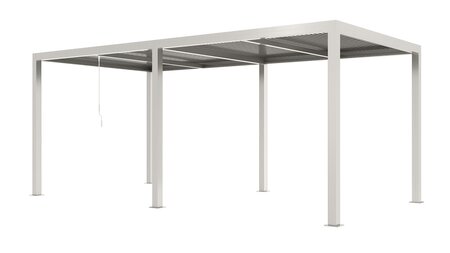 Royal seasons® Bergamo terrasoverkapping met verlichting aluminium 3x6m zand