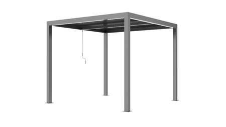 Royal seasons® Bergamo terrasoverkapping met verlichting aluminium 3x3m antraciet