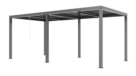 Royal seasons® Bergamo terrasoverkapping met verlichting aluminium 3x6m antraciet