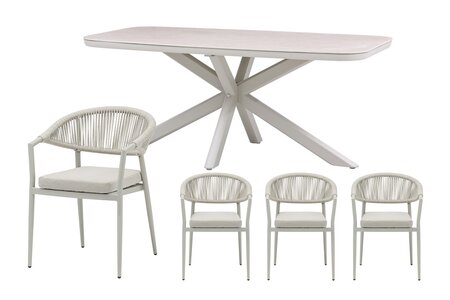 Royal seasons® Bo/Jura dining set voor 4 personen - afbeelding 1