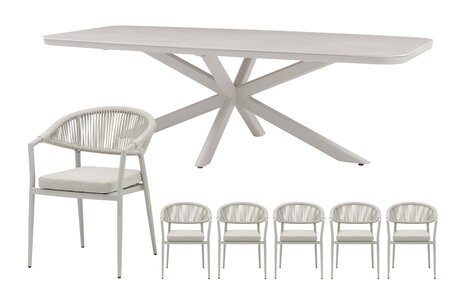 Royal seasons® Bo/Jura dining set voor 6 personen - afbeelding 1