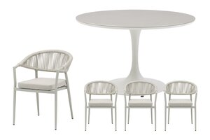 Royal seasons® Bo/Jura ronde dining set voor 4 personen - afbeelding 1