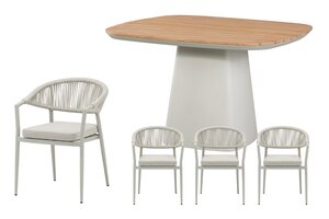 Royal seasons® Bo/Marina dining set voor 4 personen