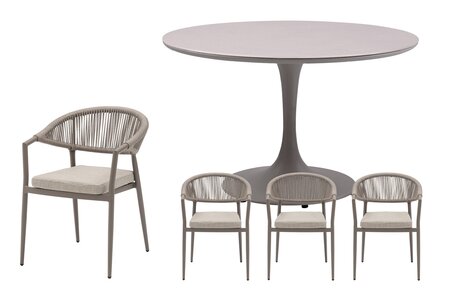 Royal seasons® Bo ronde dining set voor 4 personen - afbeelding 1