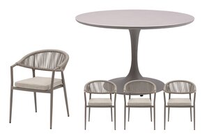Royal seasons® Bo ronde dining set voor 4 personen - afbeelding 1