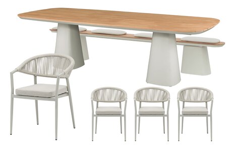 Royal seasons® Bo stoel-bank dining set voor 8 personen - afbeelding 1