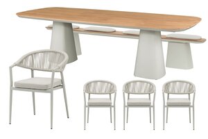 Royal seasons® Bo stoel-bank dining set voor 8 personen - afbeelding 1
