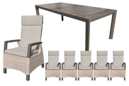 Royal seasons® Costa dining set voor 6 personen - afbeelding 1