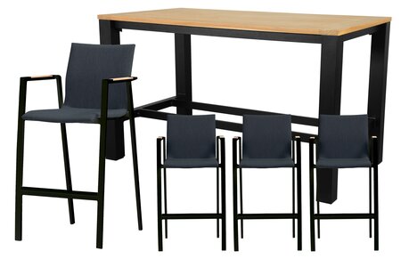Royal seasons® Detroit/Atlanta barset zwart voor 4 personen - afbeelding 1